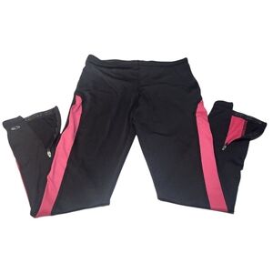 Champion Womens Black And Pink Running Leggings ~ Size M